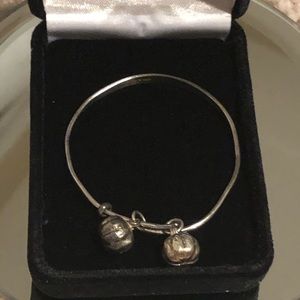Child’s adjustable silver Chinese bangle bracelet